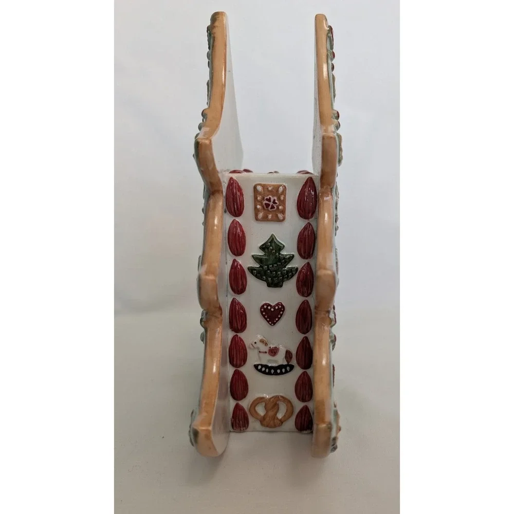 Villeroy & Boch Double Sided Christmas Tree Candle Holder‎ Pillar Ceramic 8